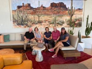 5 on a couch