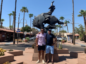 cowboy horse statue