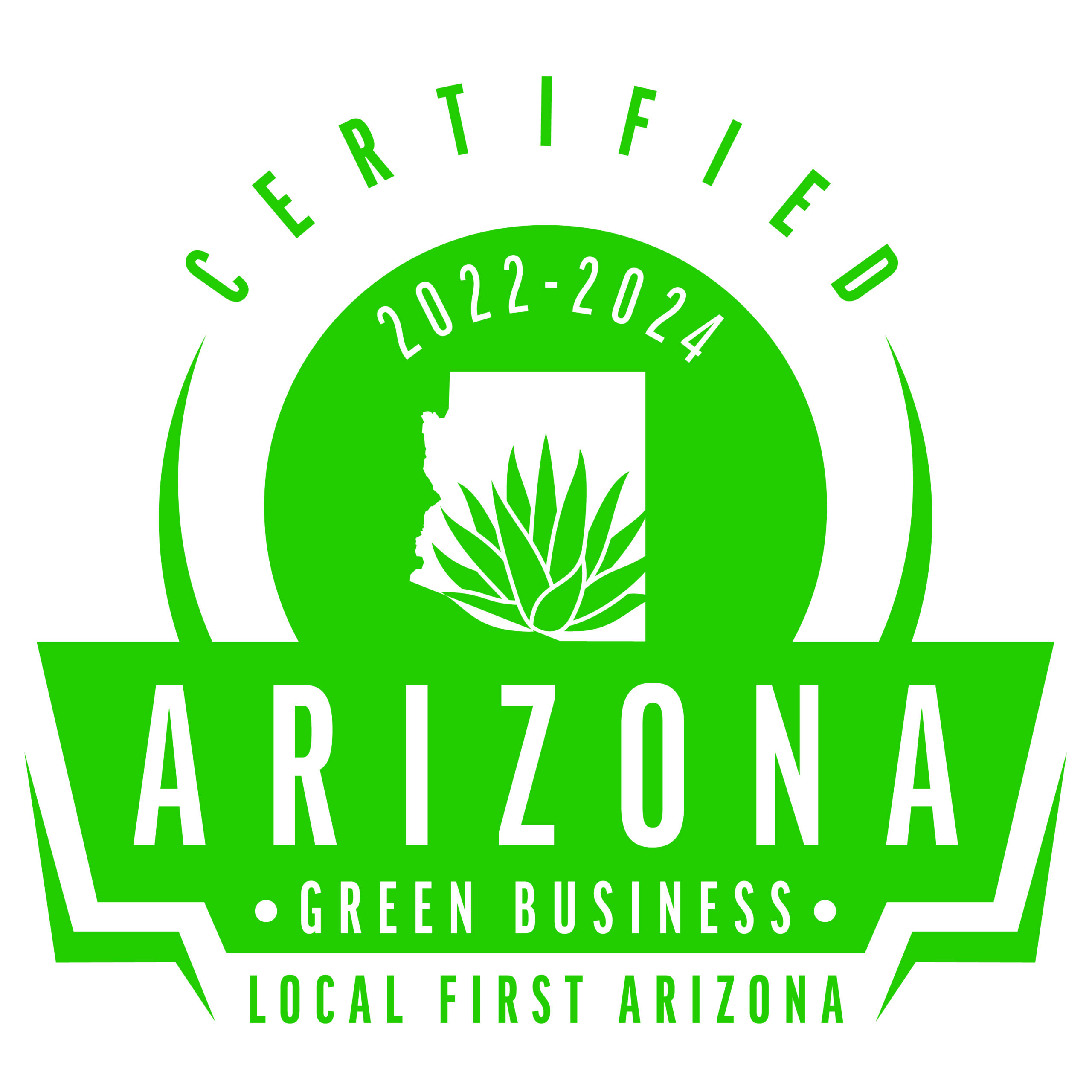Sustainability- Arizona Green Business Certification Logo (Jan. 2022)